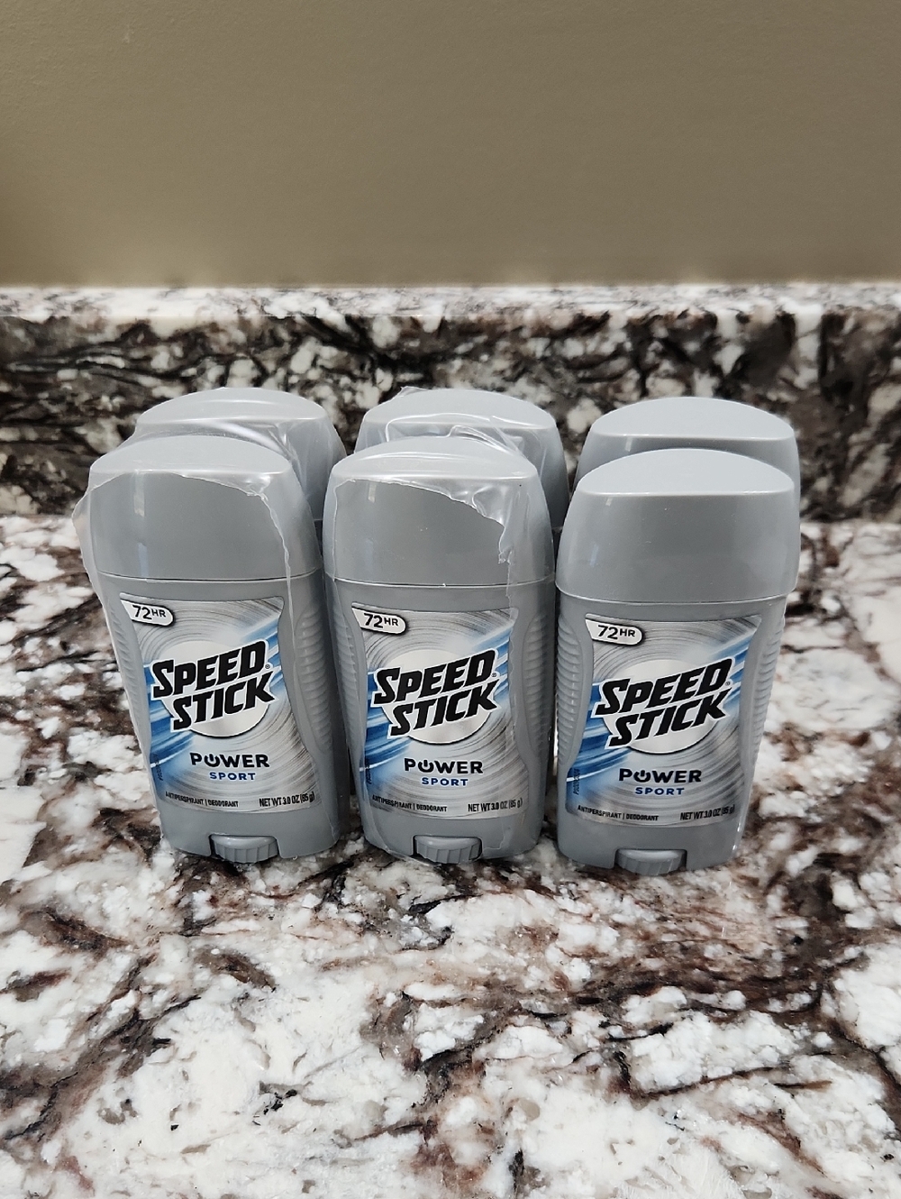 Mens Speed Stick Power Sport Antiperspirant Deodorant - Gray (6 Pack)